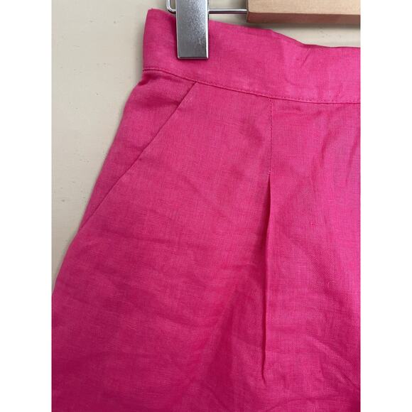 Equipment Sylvette Hot Pink 100% Linen Shorts Size 00 NWT‎ $250 High Rise - Picture 6 of 12